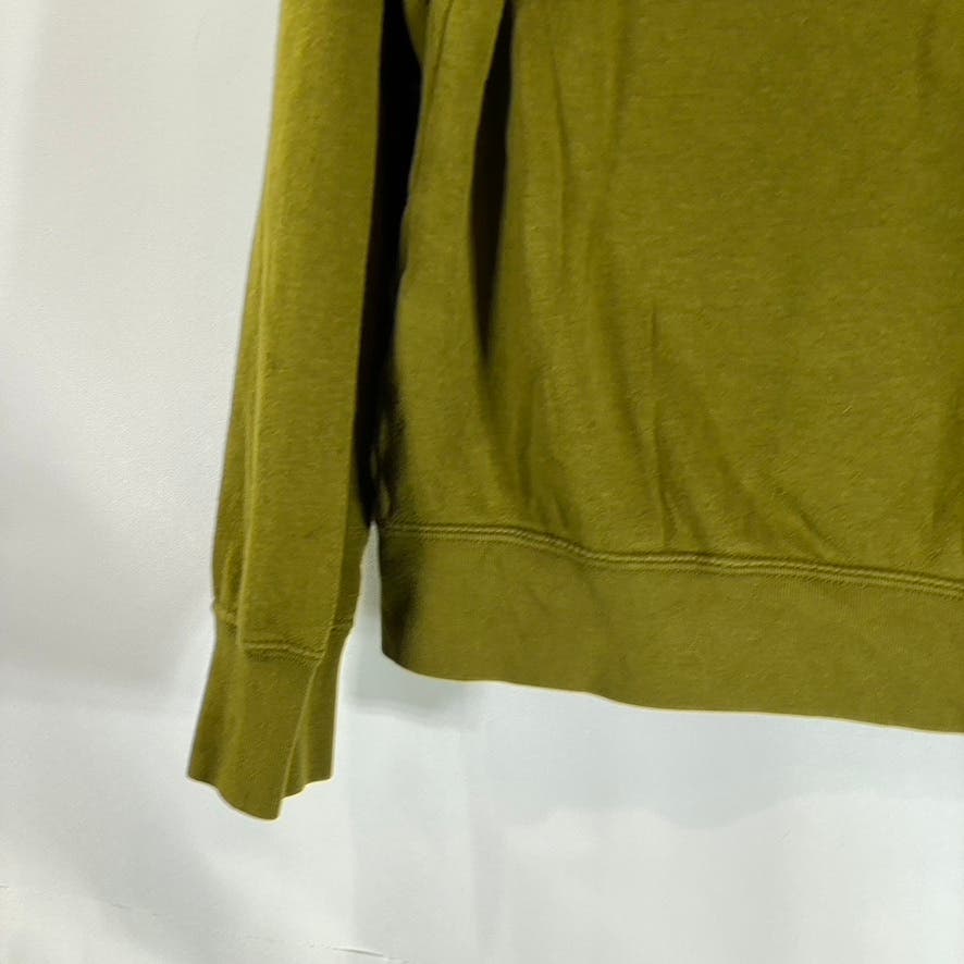 NIKE Women’s Olive Green Funnel Neck Club Fleece Pullover Sweater SZ M