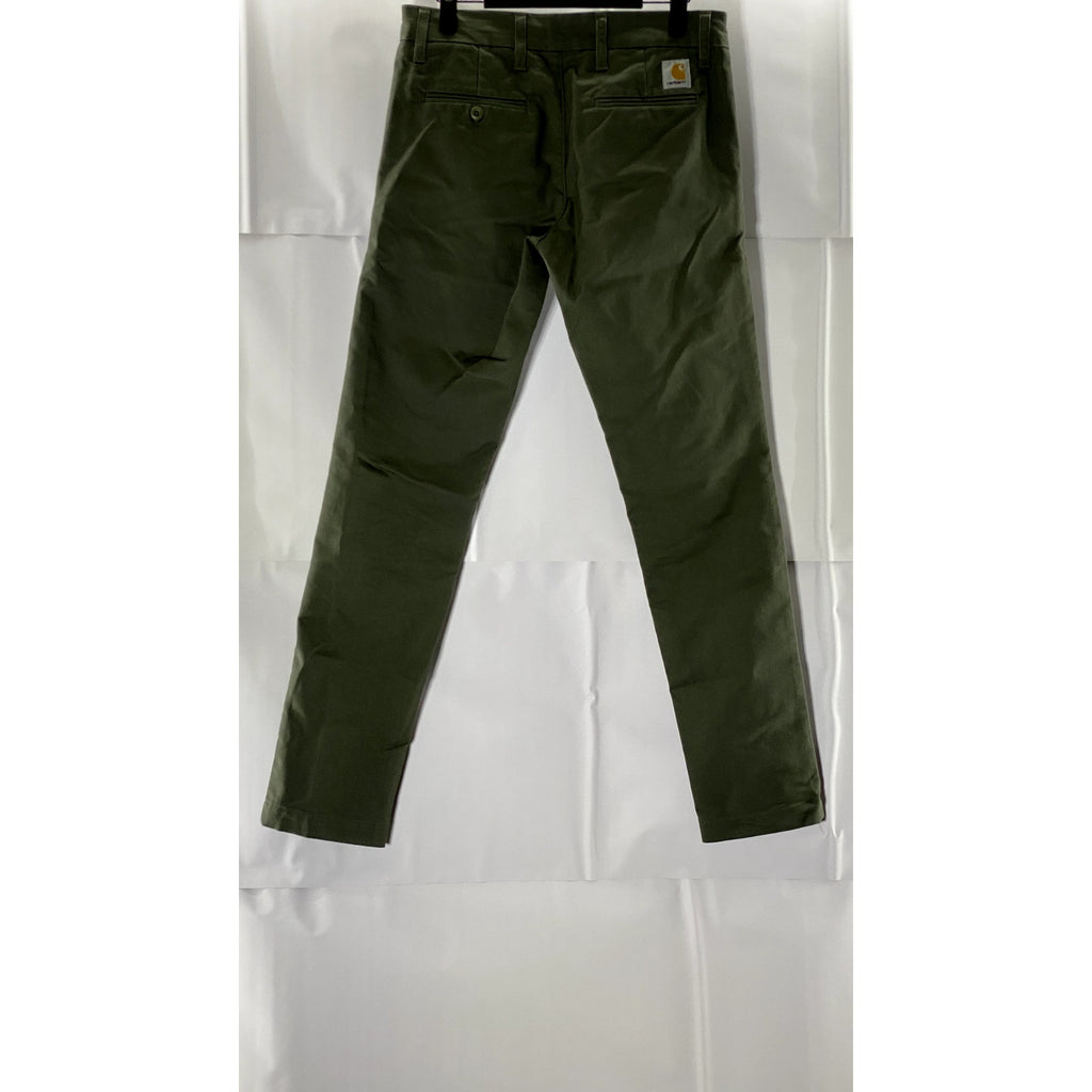 CARHARTT WORK IN PROGRESS Men's Dark Green Slim-Fit Sid Chino Pant SZ 29X32