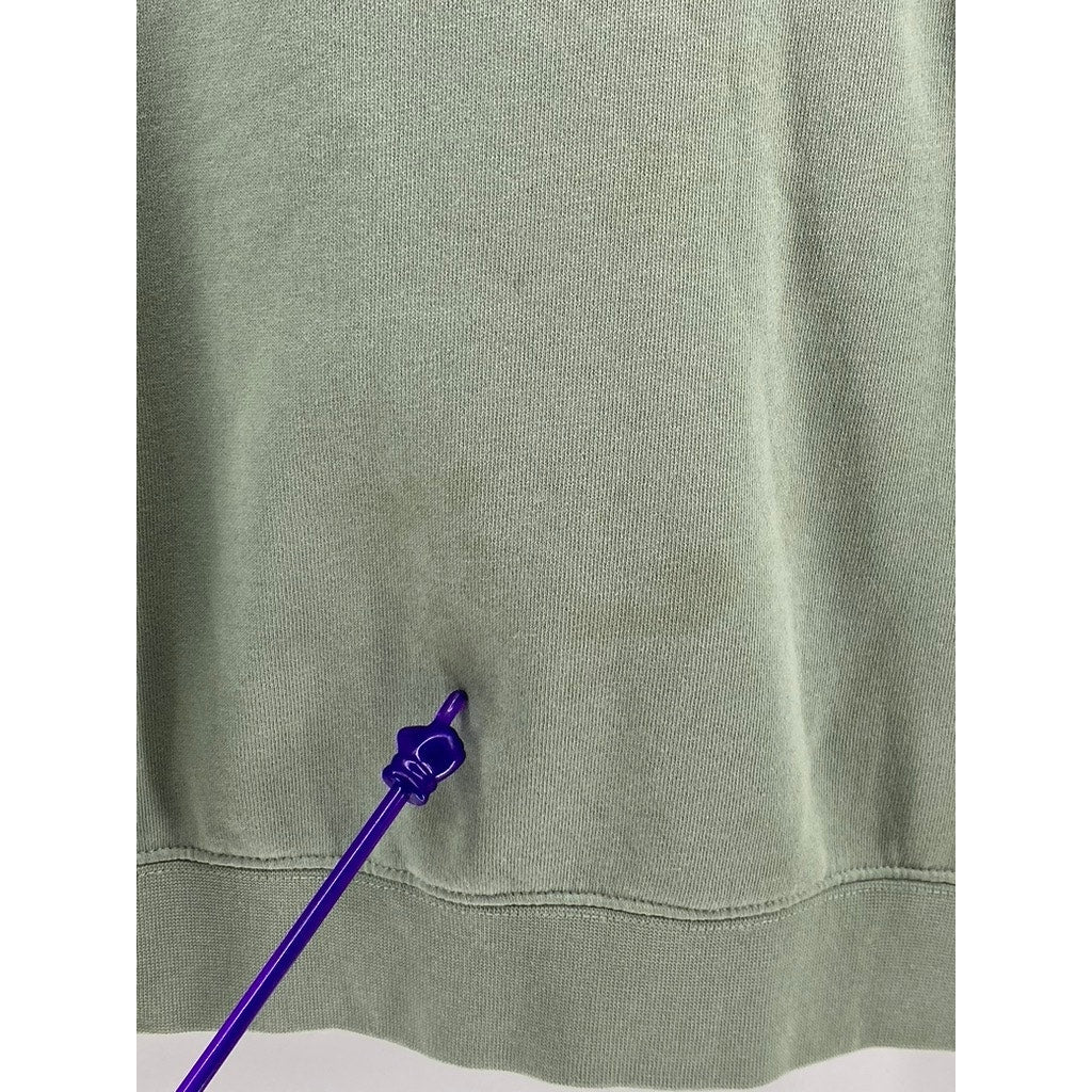 GLOSSIER Women's Mint Green Large 'G' Logo Crewneck Long Sleeve Sweatshirt SZ L