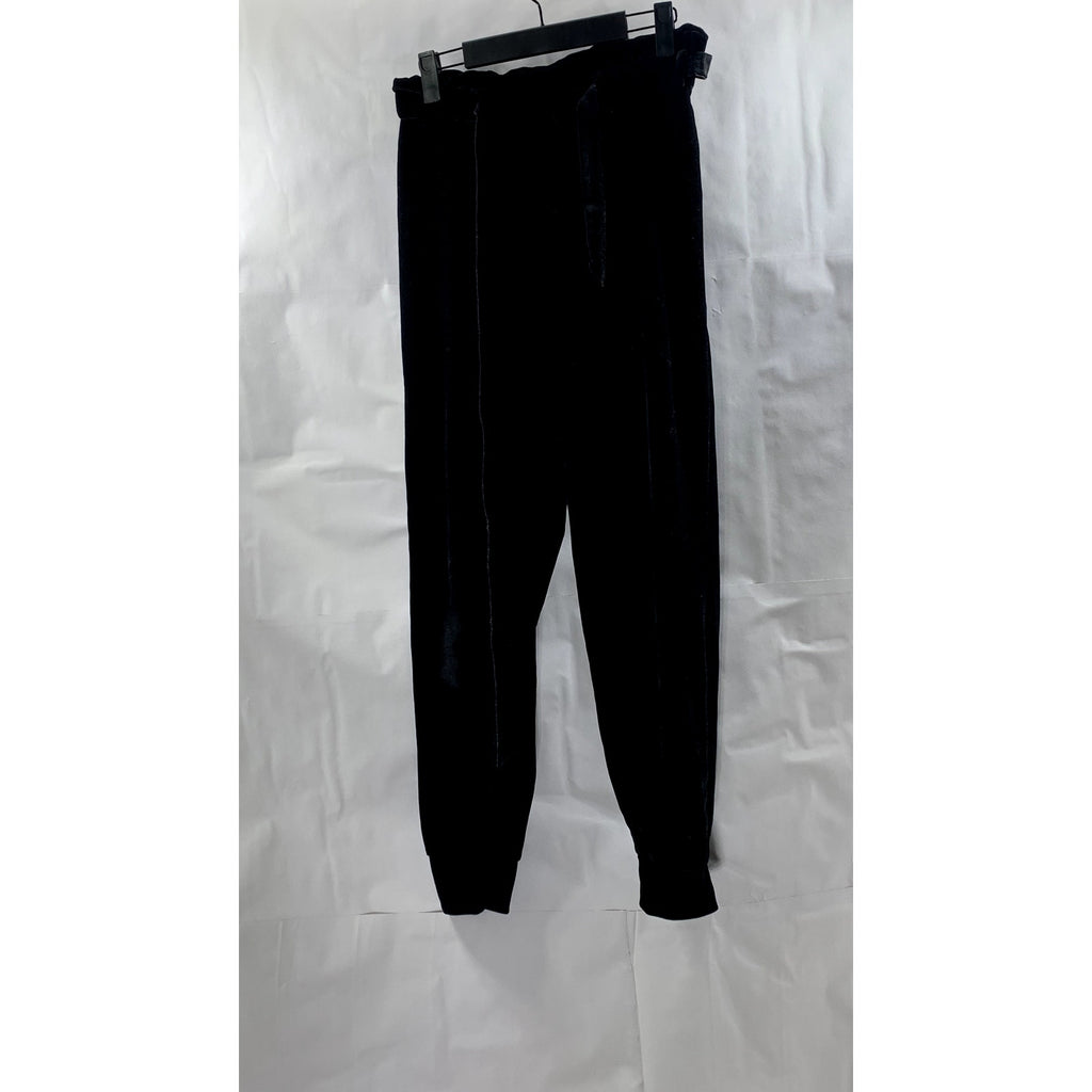 SOPRANO Women's Black Velvet Belted Pull-On Pant SZ S
