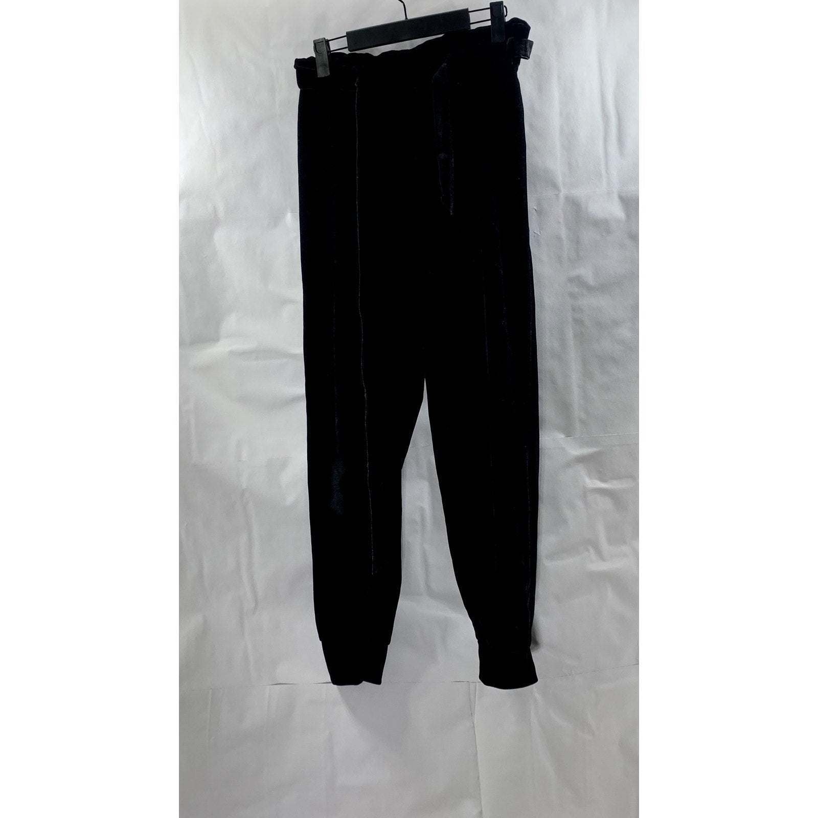 SOPRANO Women's Black Velvet Belted Pull-On Pant SZ S