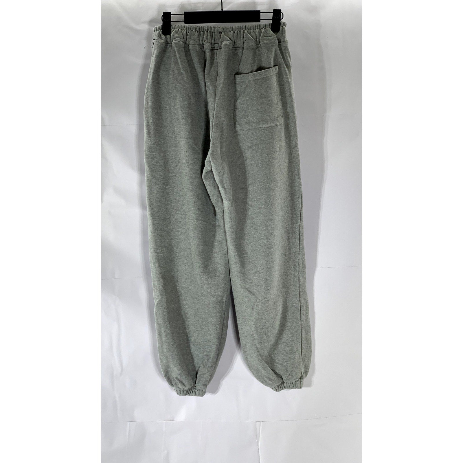 BRILLIANT Women's Light Gray Elastic-Waist Pull-On Jogger Sweatpants SZ M