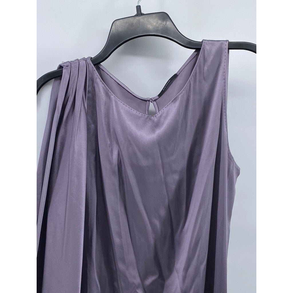 ELIE TAHARI Women's Lilac Crewneck Cape Sleeve Anabelle Maxi Dress SZ 6