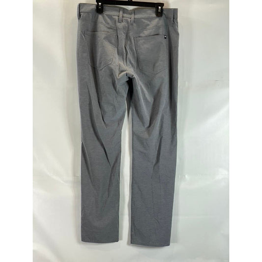 TRAVIS MATHEW Men's Grey Regular-Fit Five-Pocket Open To Close Golf Pants SZ 34