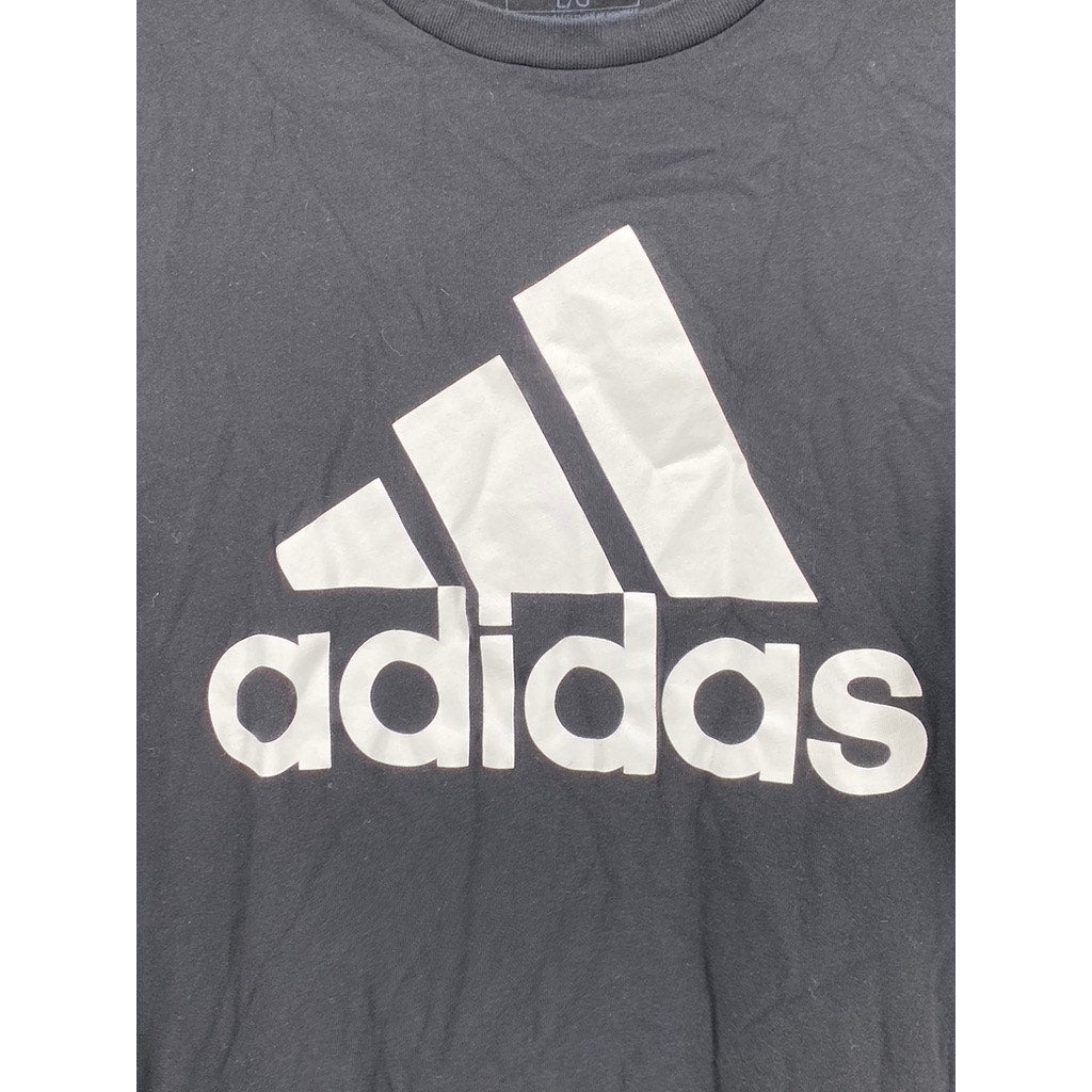 ADIDAS Men's Black Logo Long Sleeve Amplifier Tee SZ L