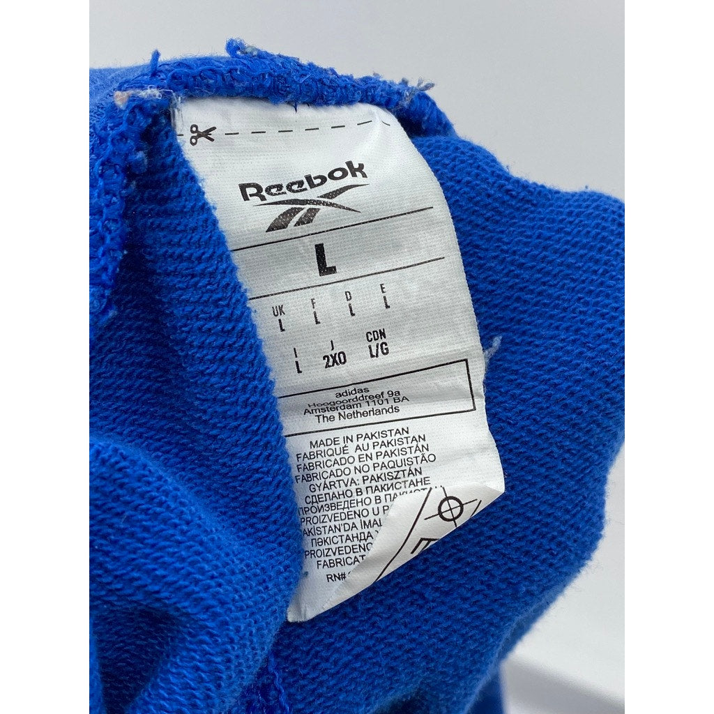 REEBOK Men's Royal Blue Drawstring Casual Pull-On Jogger Pants SZ L