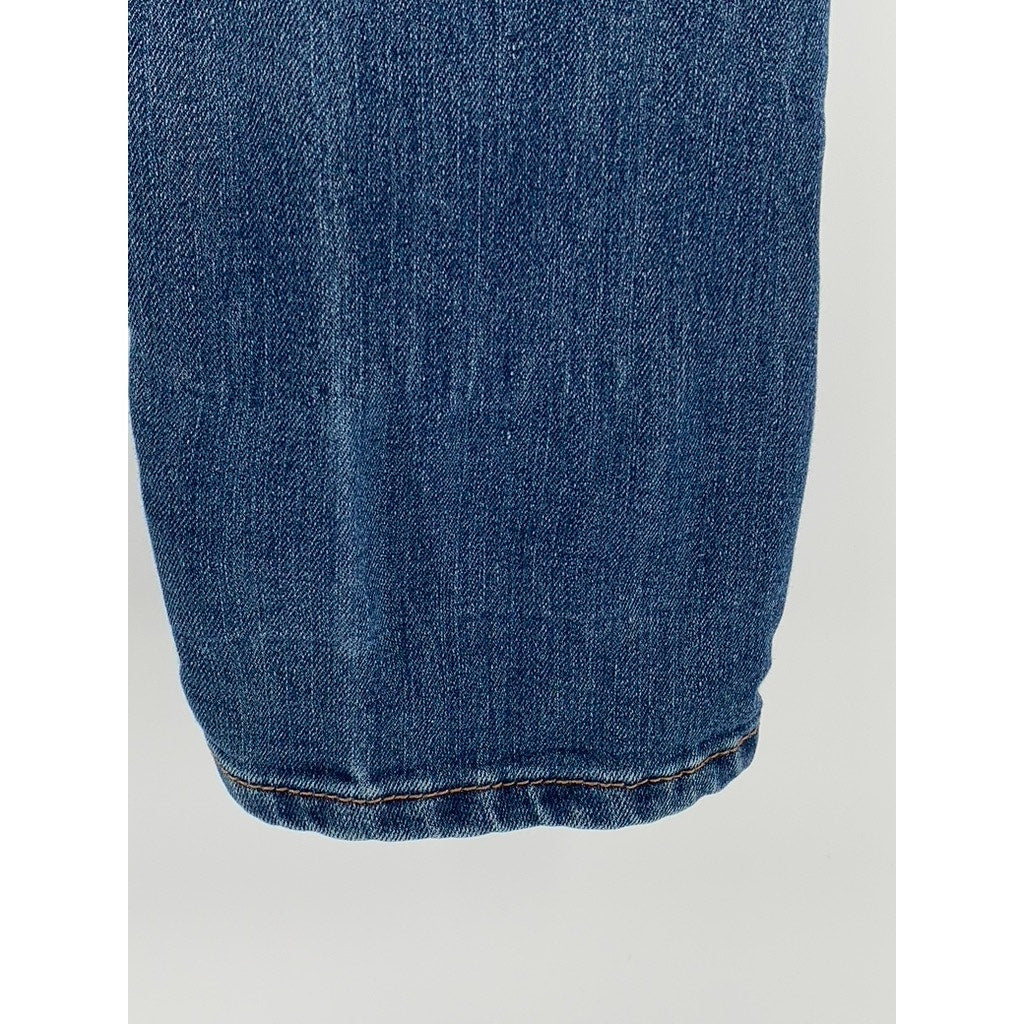 DOLLHOUSE Women's Blue Distressed Roll-Up Skinny Capri Leggings SZ 3