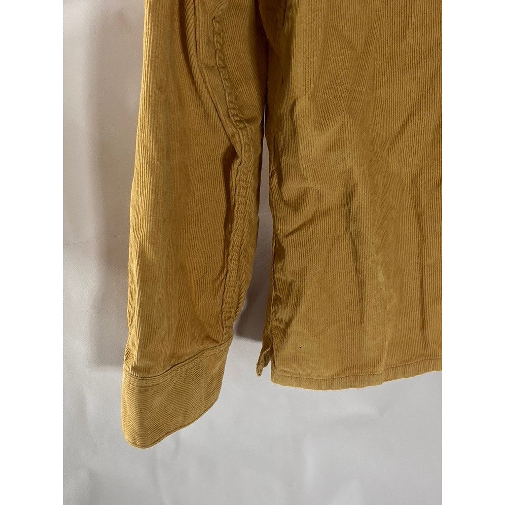 OUTERKNOWN Men's Tan Townes Corduroy Button-Up Long Sleeve Shirt SZ M