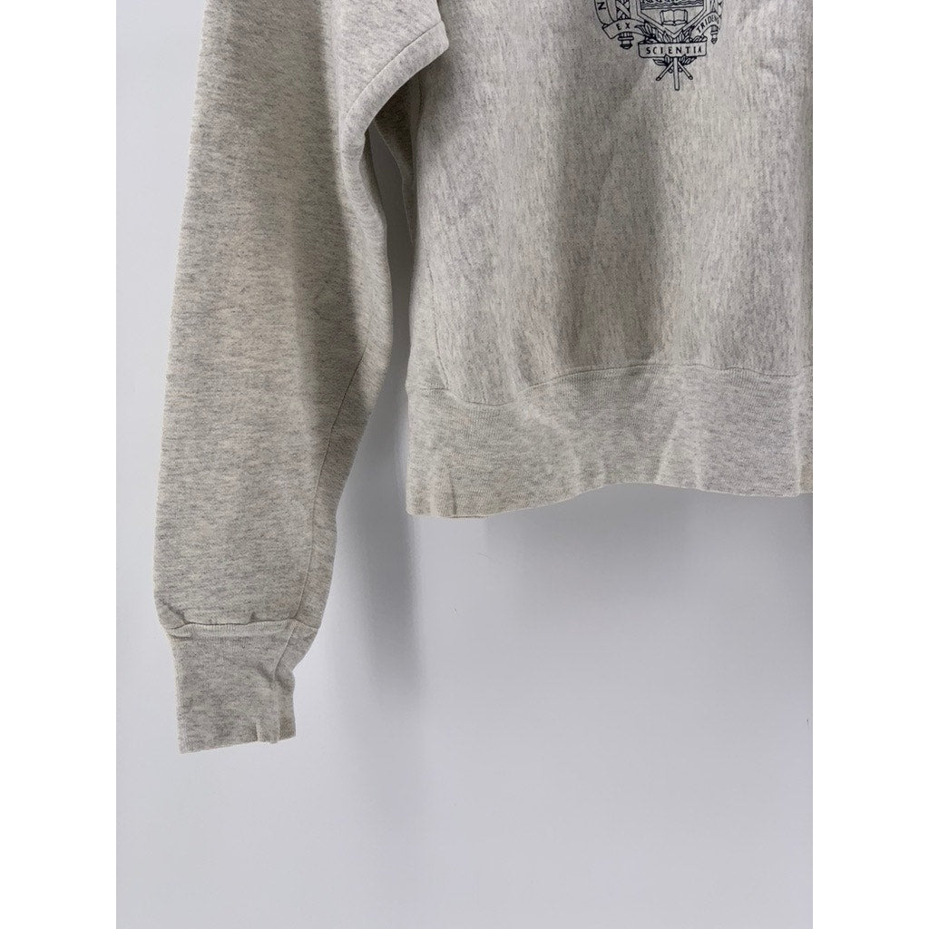 VINTAGE Men's Gray U.S Navy Crewneck Cotton-Blend Sweater SZ M