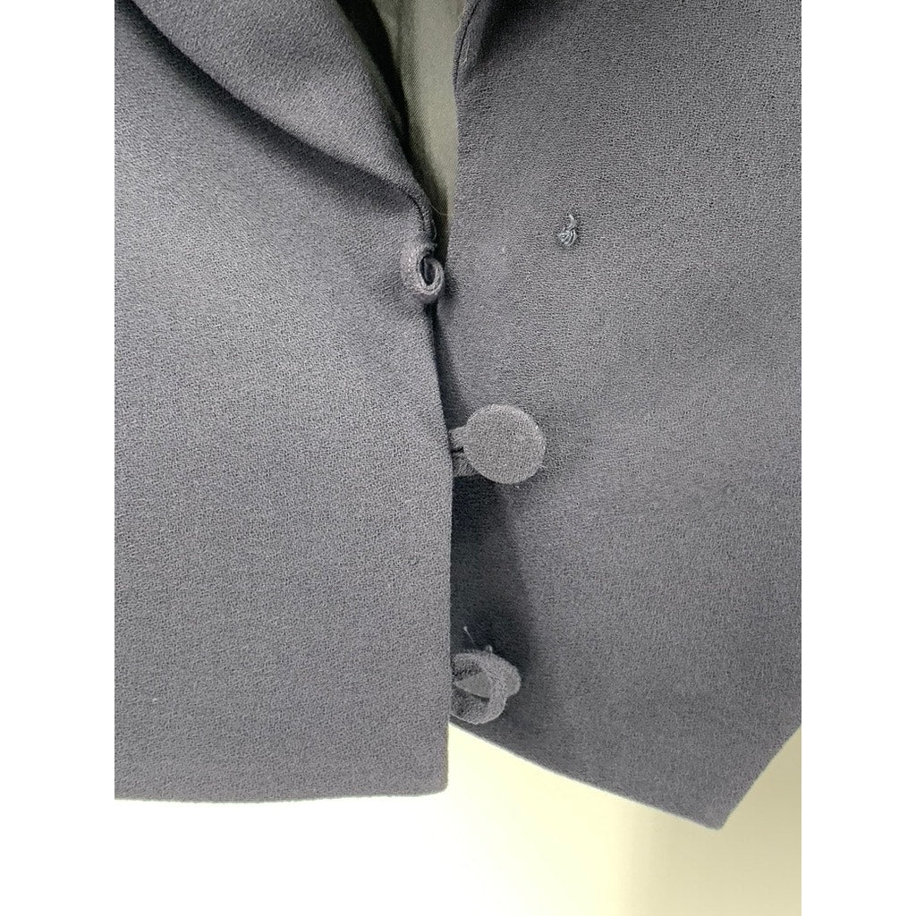 & OTHER STORIES Women's Navy Three-Button Long Sleeve Cropped Blazer Top SZ 2