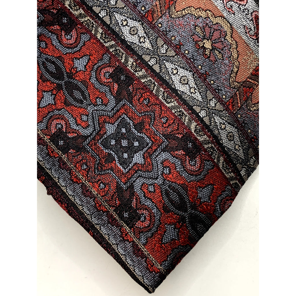 COUTURE By BELLA NOVA Men's Burgundy Embroidered Print Tie