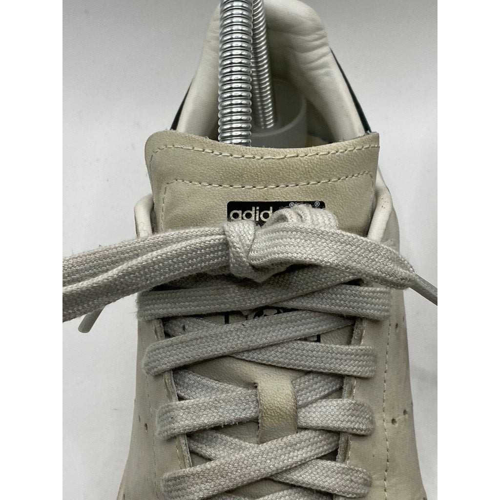 ADIDAS Women's Beige Suede Stan Smith Lace-Up Regular-Fit Casual Sneakers SZ 6.5