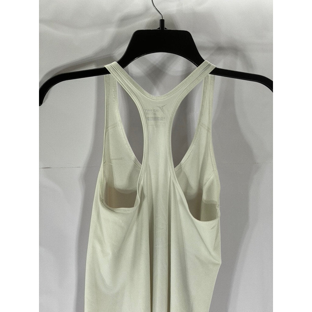 OLD NAVY ACTIVE Women's White Graphic Scoop-Neck Go-Dry Racerback Tank Top SZ XS