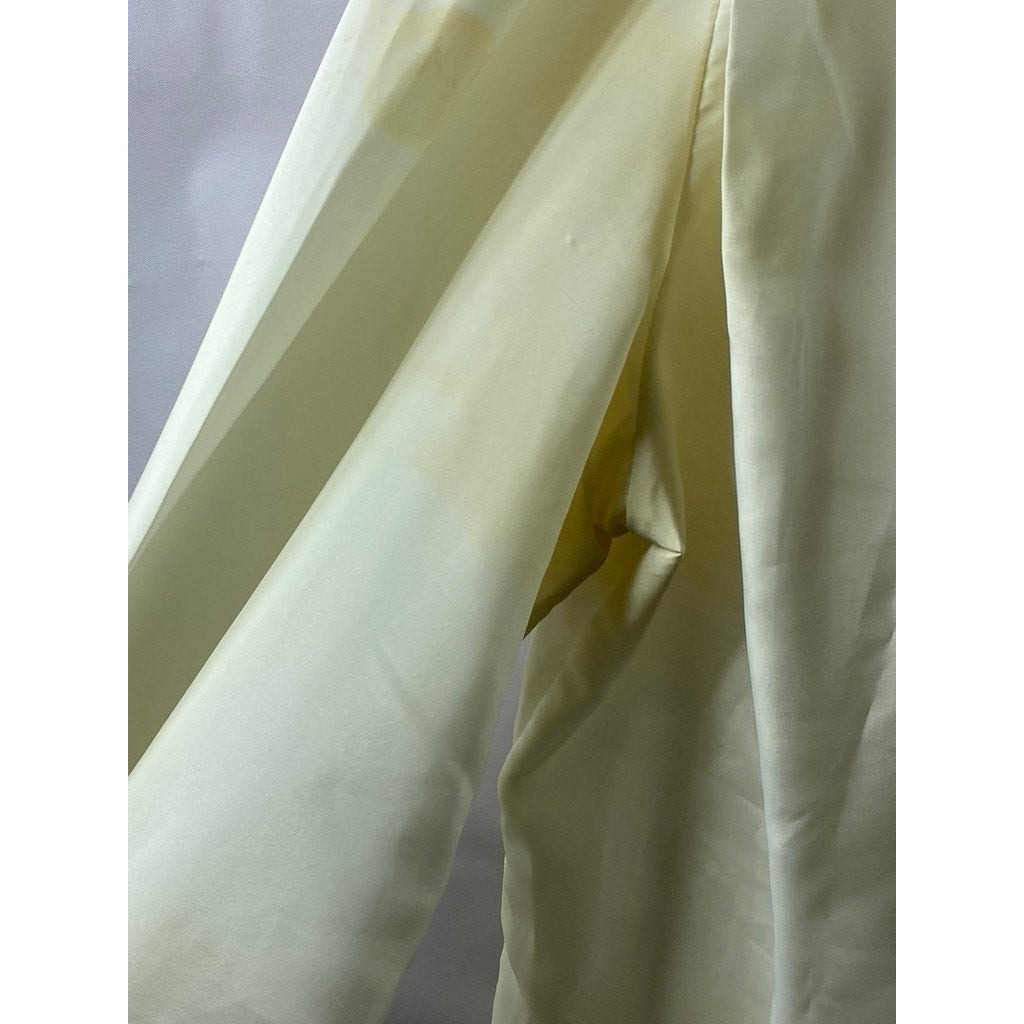 PRESENT TENSE Women's Beige Tie-Bow Long Sleeve Lightweight Top SZ 12