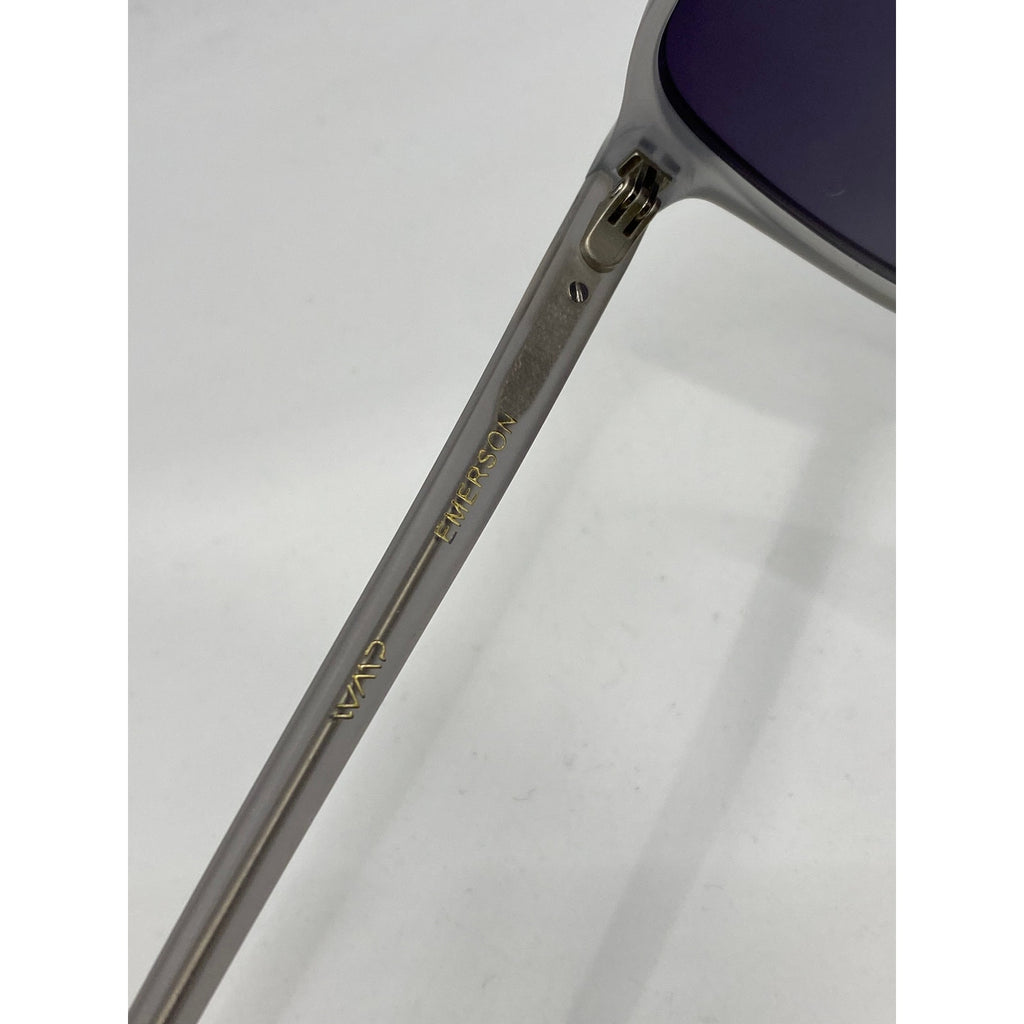 WMP Men's Gray Polarized Aviator One-Bridge Modern Square Lens Sunglasses