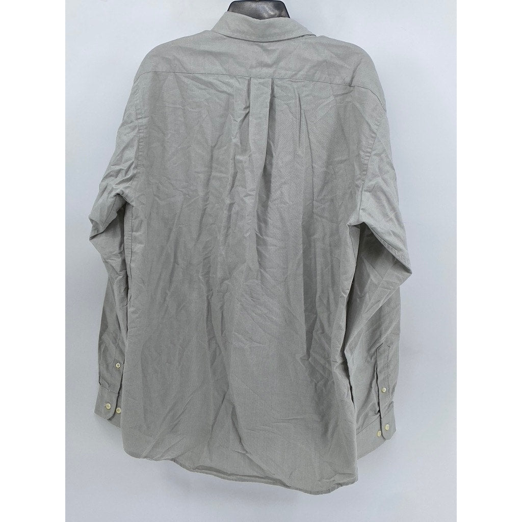 CAMBRIDGE CLASSICS Mens Button Down Long Sleeve Neck: 17 1/2 - 36/37