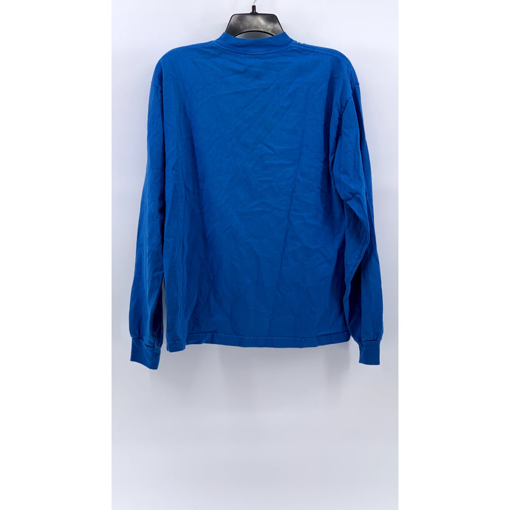 LOS ANGELES APPAREL Men's Blue Garment Dyed Long Sleeve T-Shirt SZ M