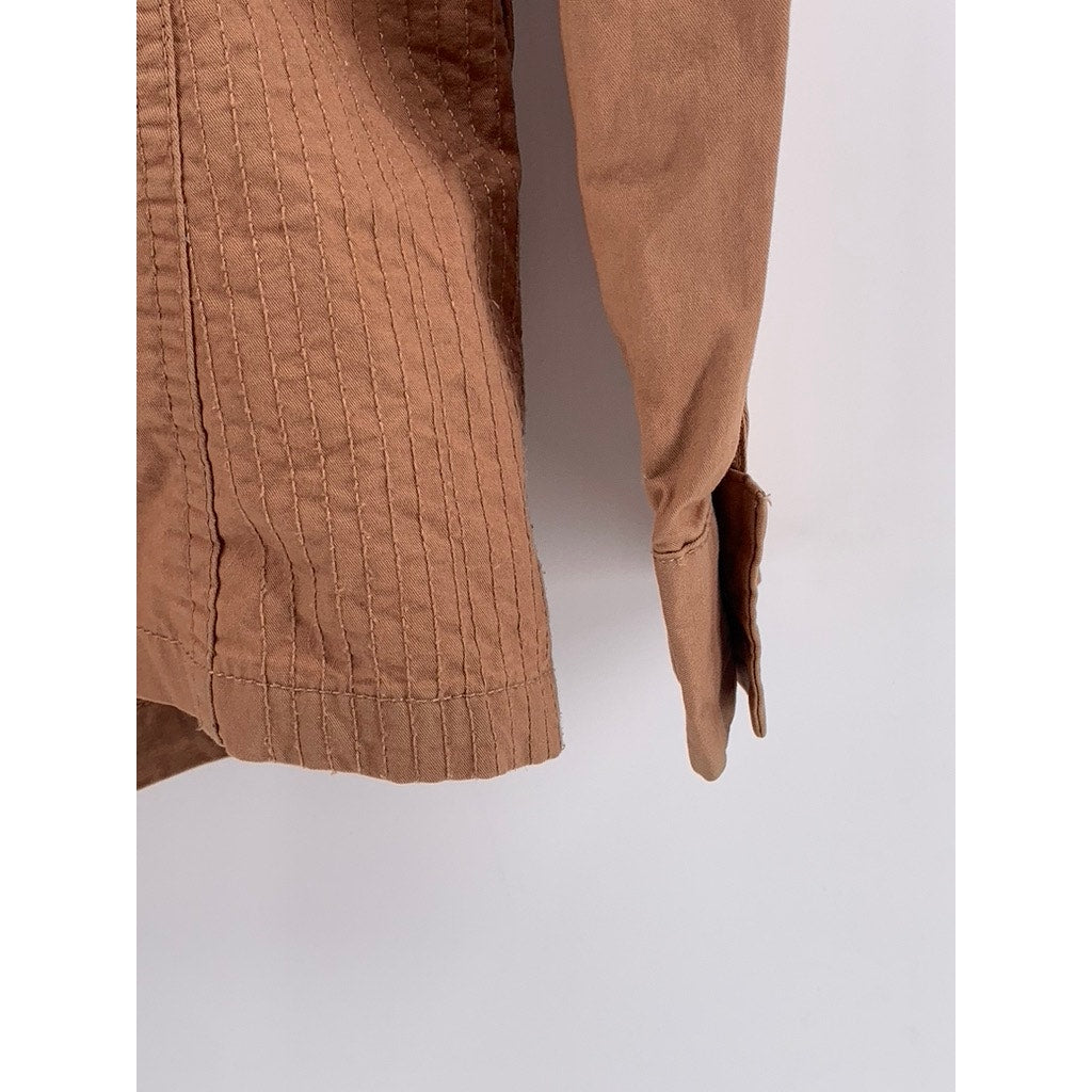 LOVE TREE Women's Tan Double Closure Cotton Long Sleeve Jacket SZ S