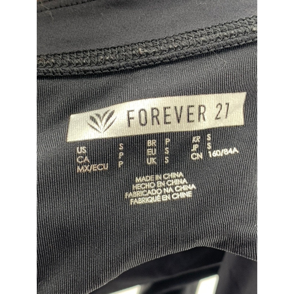 FOREVER 21 Women's Black Cutout Cropped Top SZ S
