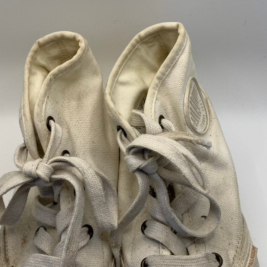 PALLADIUM Women's White Pampa Hi Lug-Sole Lace-Up Boot SZ 7