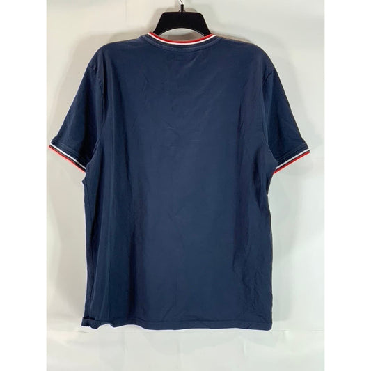 BEN SHERMAN Men's The Original Navy Striped Crewneck Short Sleeve T-Shirt SZ L