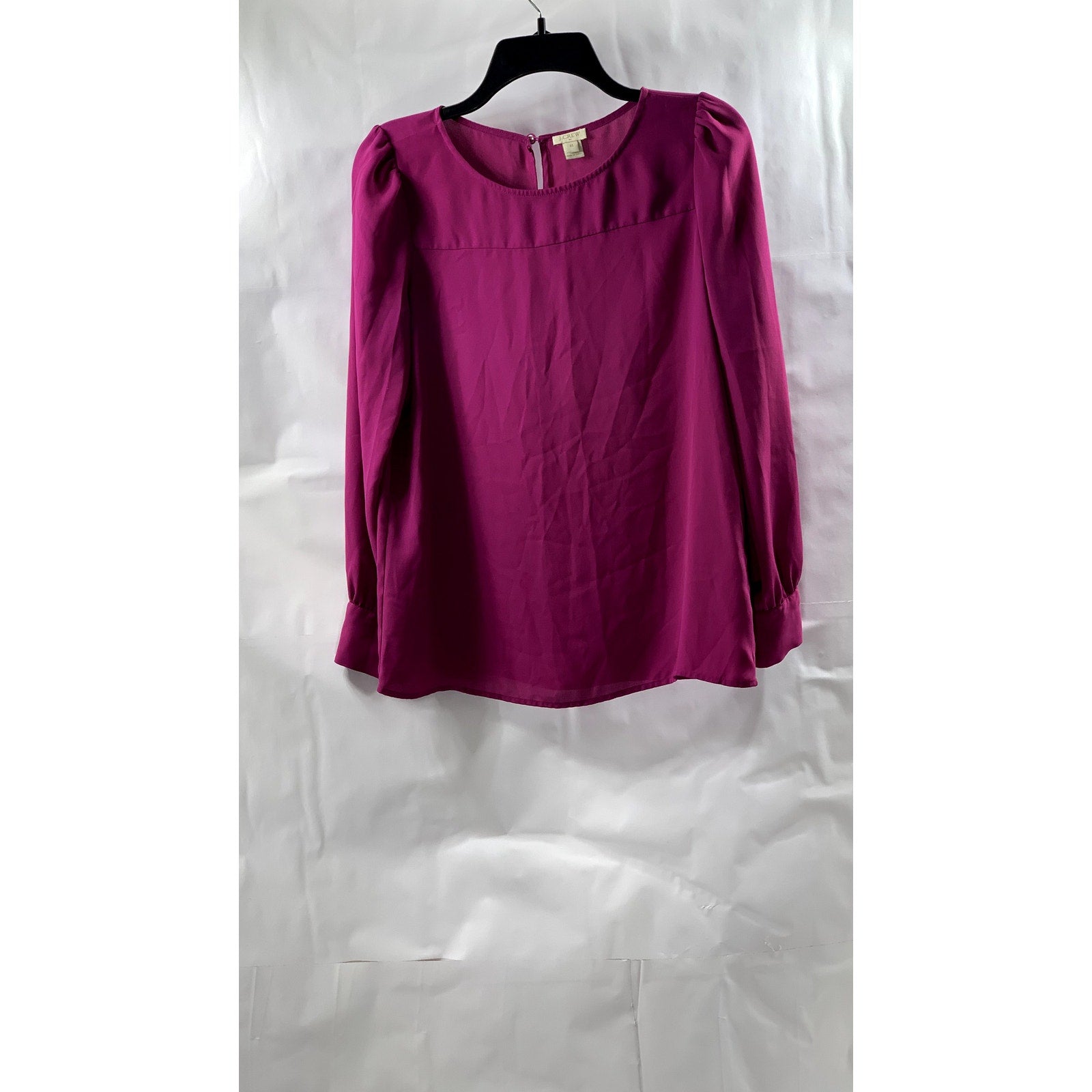 J.CREW Women's Magenta Scoop-Neck Long Sleeve Top SZ XS