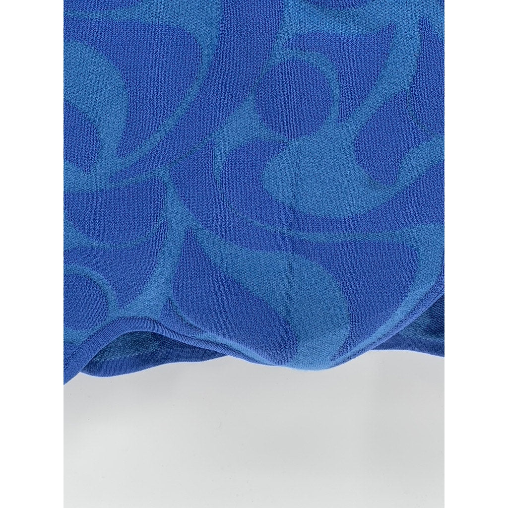 THE WOLF GANG Women's Blue Swirl Print Scoop-Neck Cutout Bodycon Mini Dress SZXS