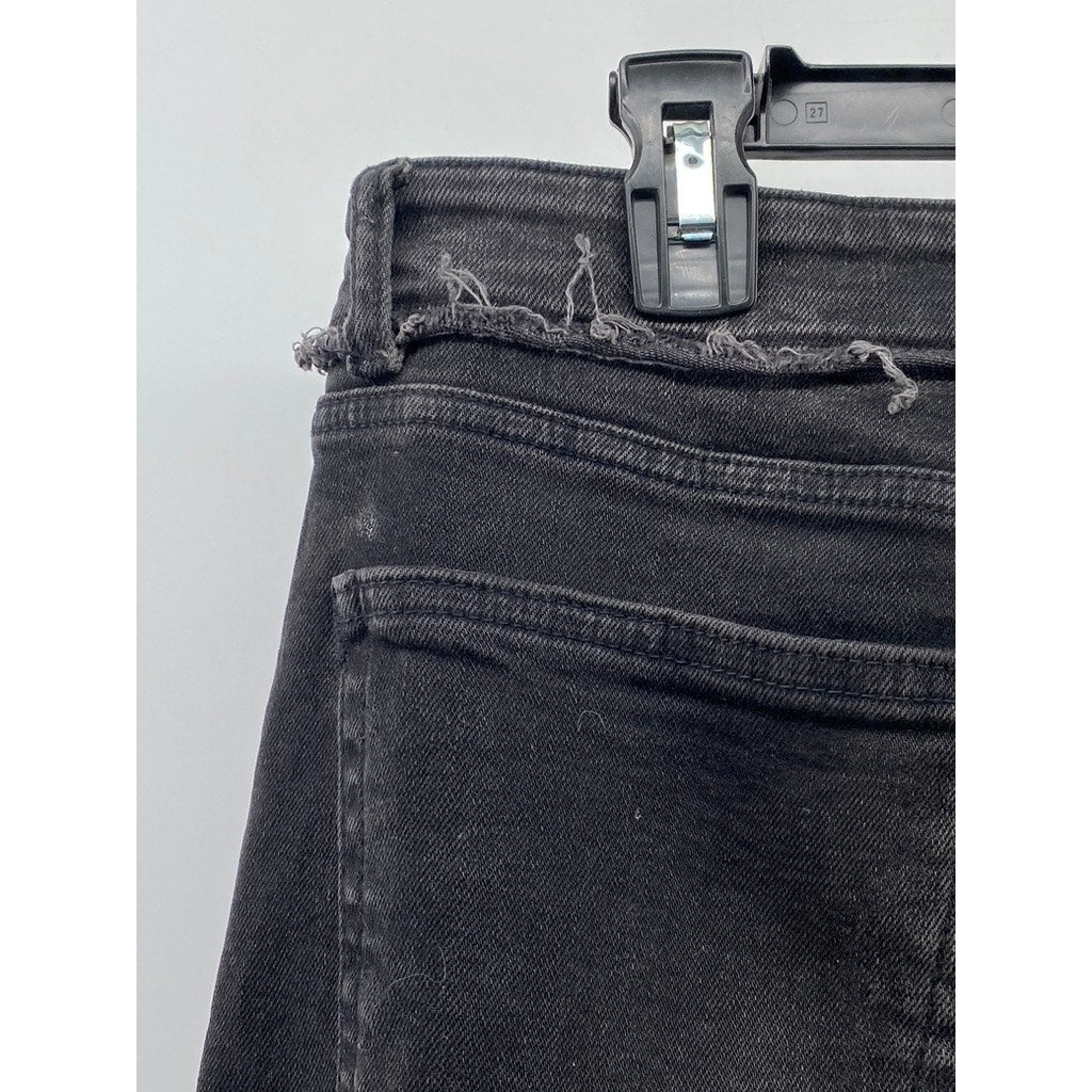 DL 1961 Men's Black Denim Distressed Hunter Skinny Jeans SZ 31X32