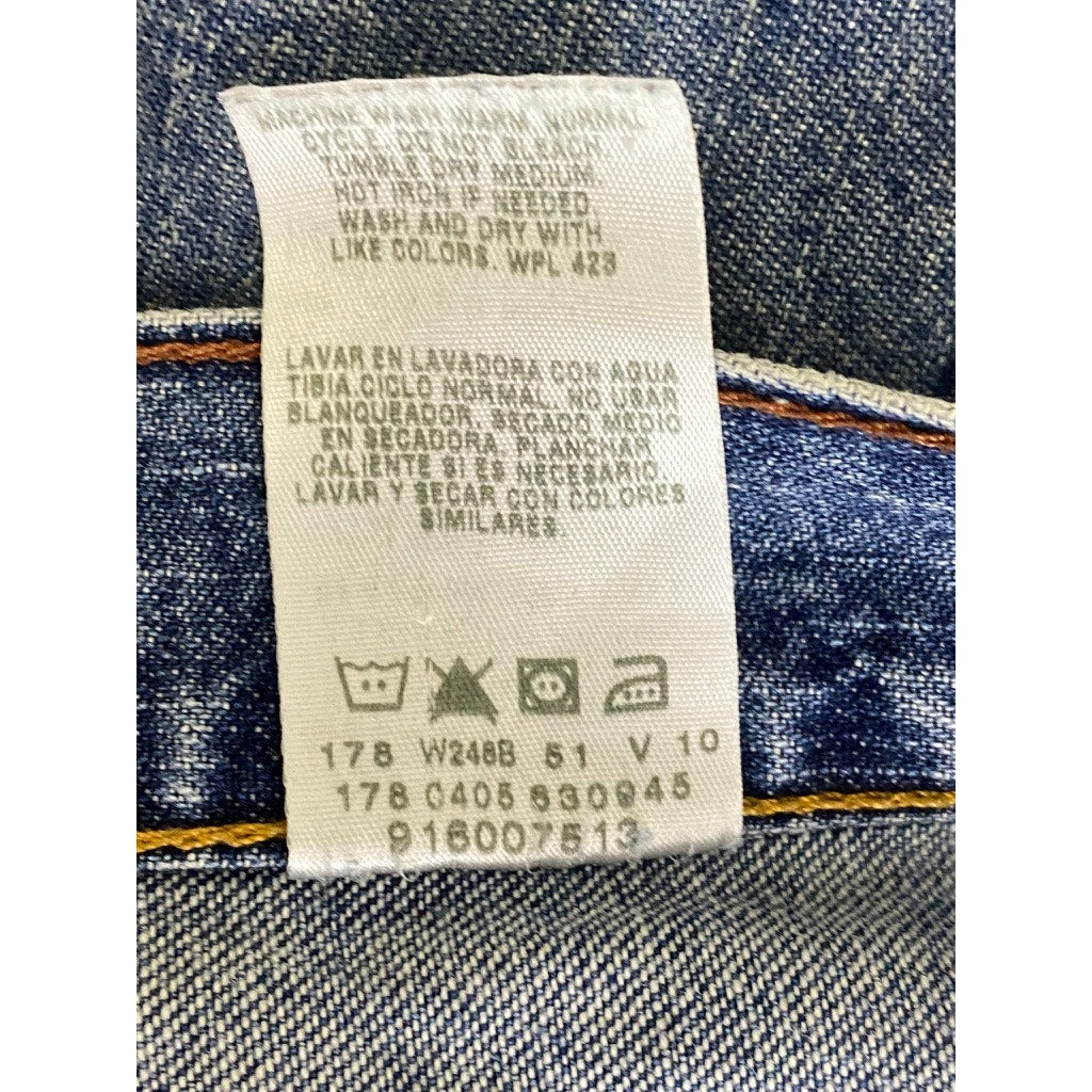 LEVIS STRAUSS SIGNATURE Men's Vintage Blue Straight-Leg Carpenter Jean SZ 36X34