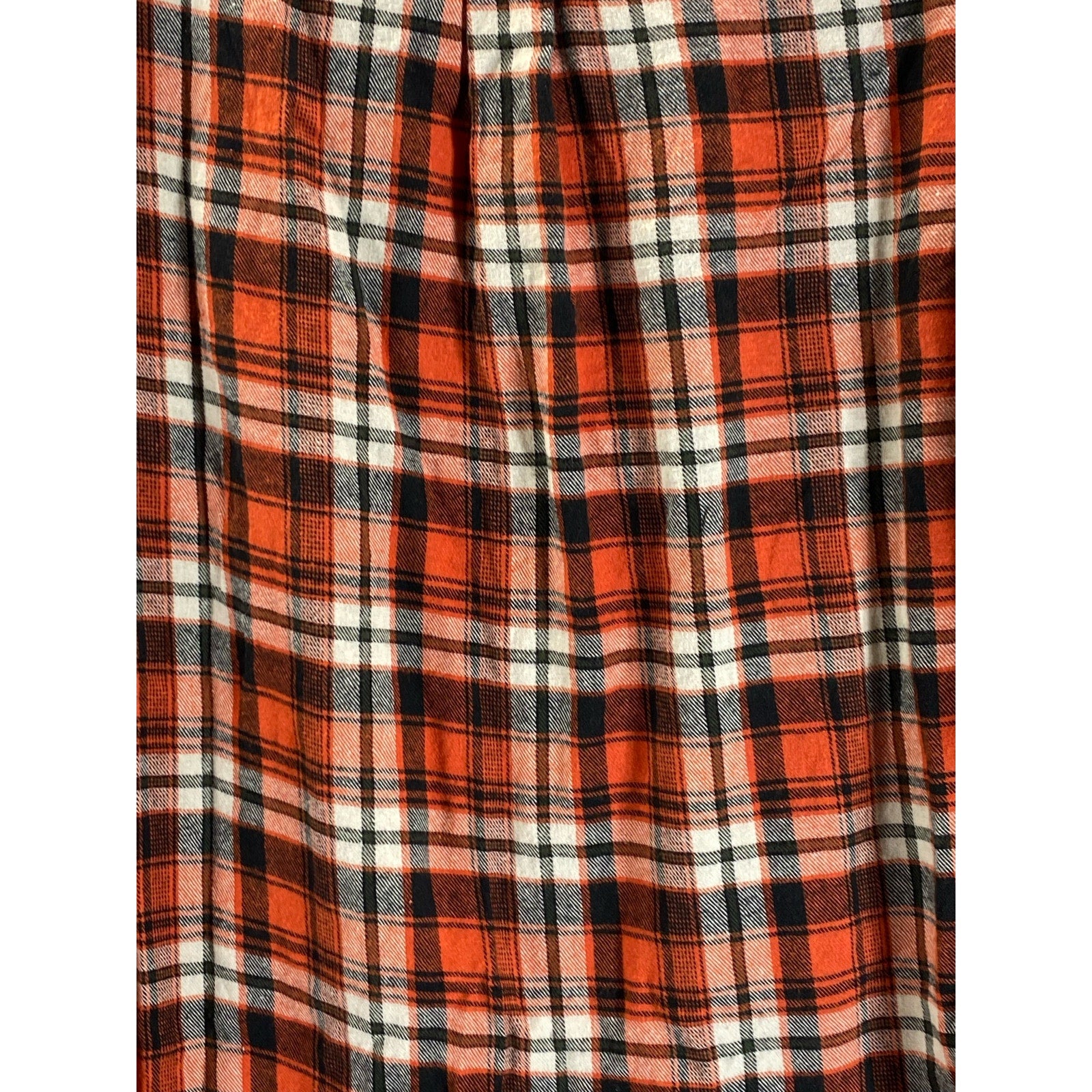 CACTUS NEW YORK Men's Red Plaid Button-Up Log Sleeve Flannel Shirt SZ S