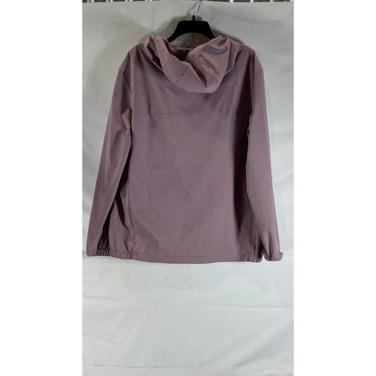 BR STANDARD Women's Mauve Popover Hooded Lightweight Jacket SZ L