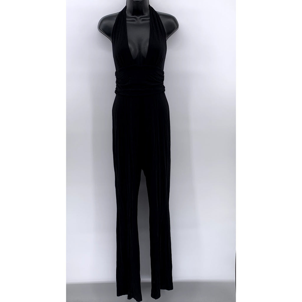 ASOS Women's Black Halter V-Neck Jumpsuit SZ 6