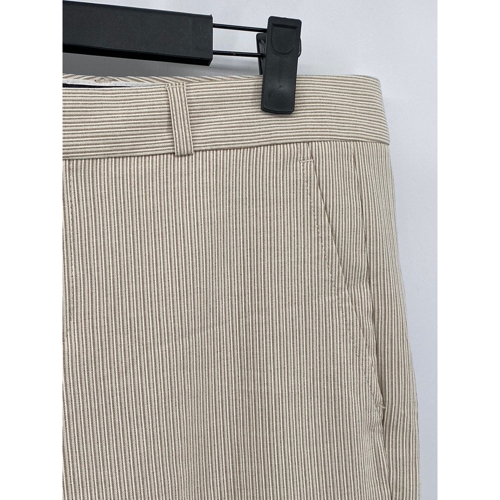BANAN REPUBLIC Women's Kha-Kee Stripe Ryan Slim-Fit Straight-Leg Pants SZ 6