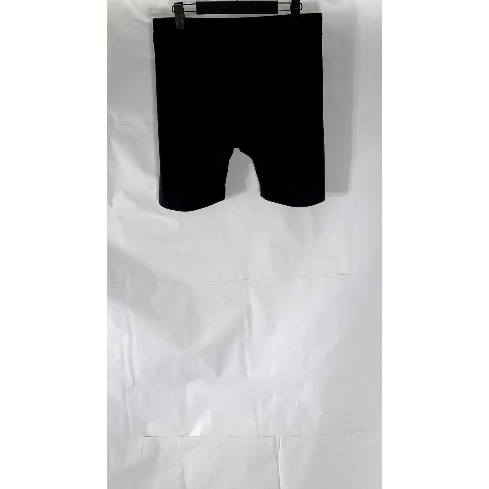 HUE Women's Black High-Rise Biker Shorts SZ M