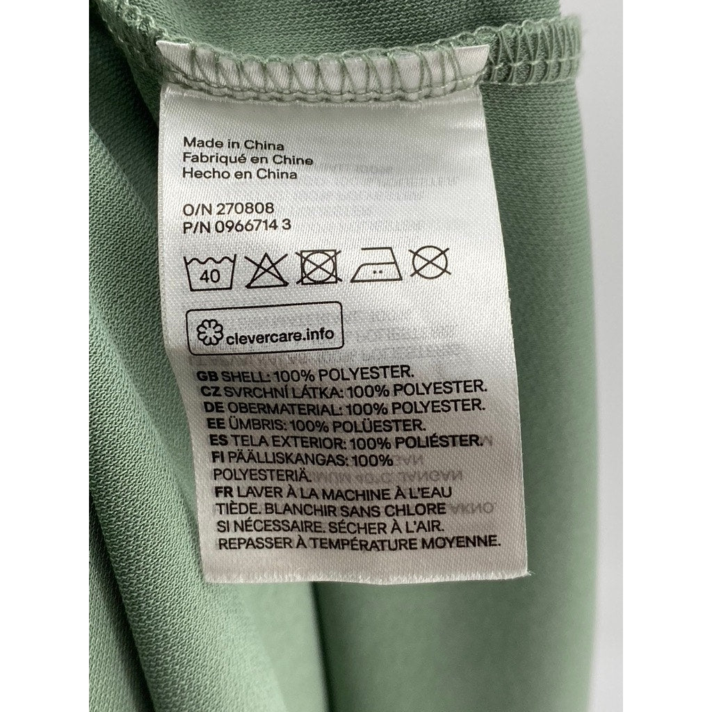 H&M Women's Sage Green Cowl-Neck Spaghetti Strap Midi Slip Dress SZ L