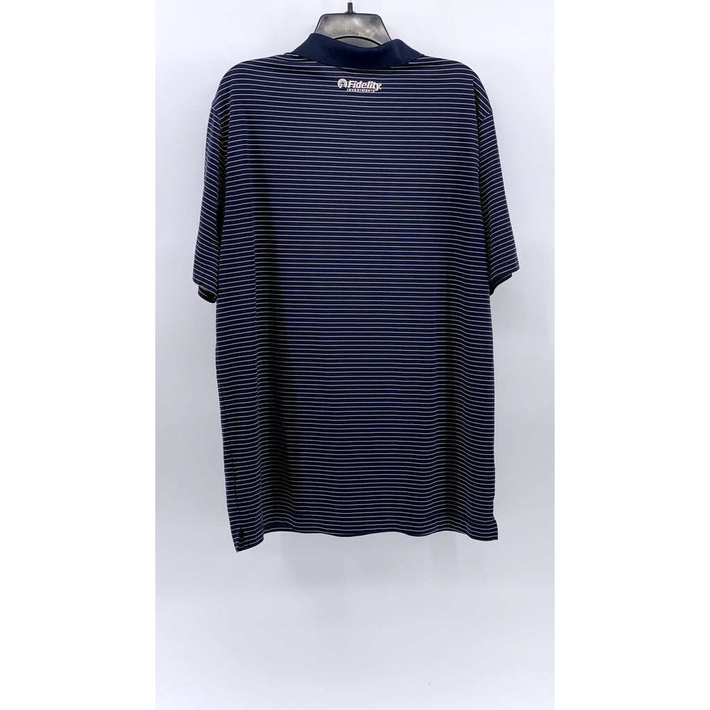 NIKE GOLF Men's Navy-White Striped Polo SZ XL