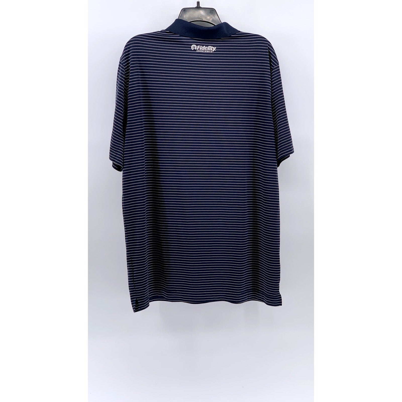 NIKE GOLF Men's Navy-White Striped Polo SZ XL