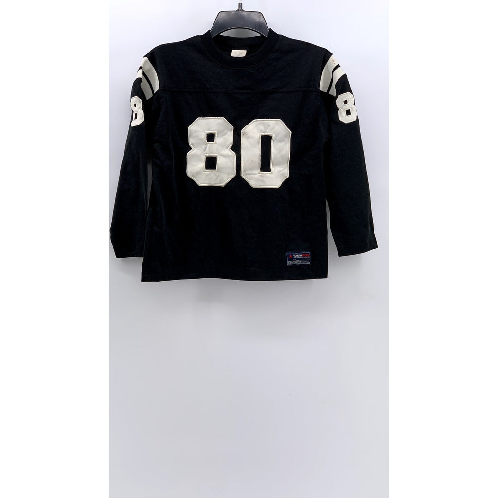 OLD NAVY Women's Black-White 80 Short Sleeve Cropped Jersey SZ 8