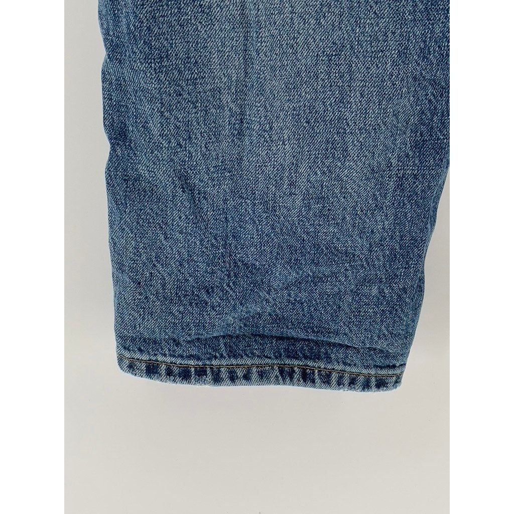 LUCKY BRAND Women's Medium Blue Distressed Slim-Leg Regular-Fit Jeans SZ 6/28