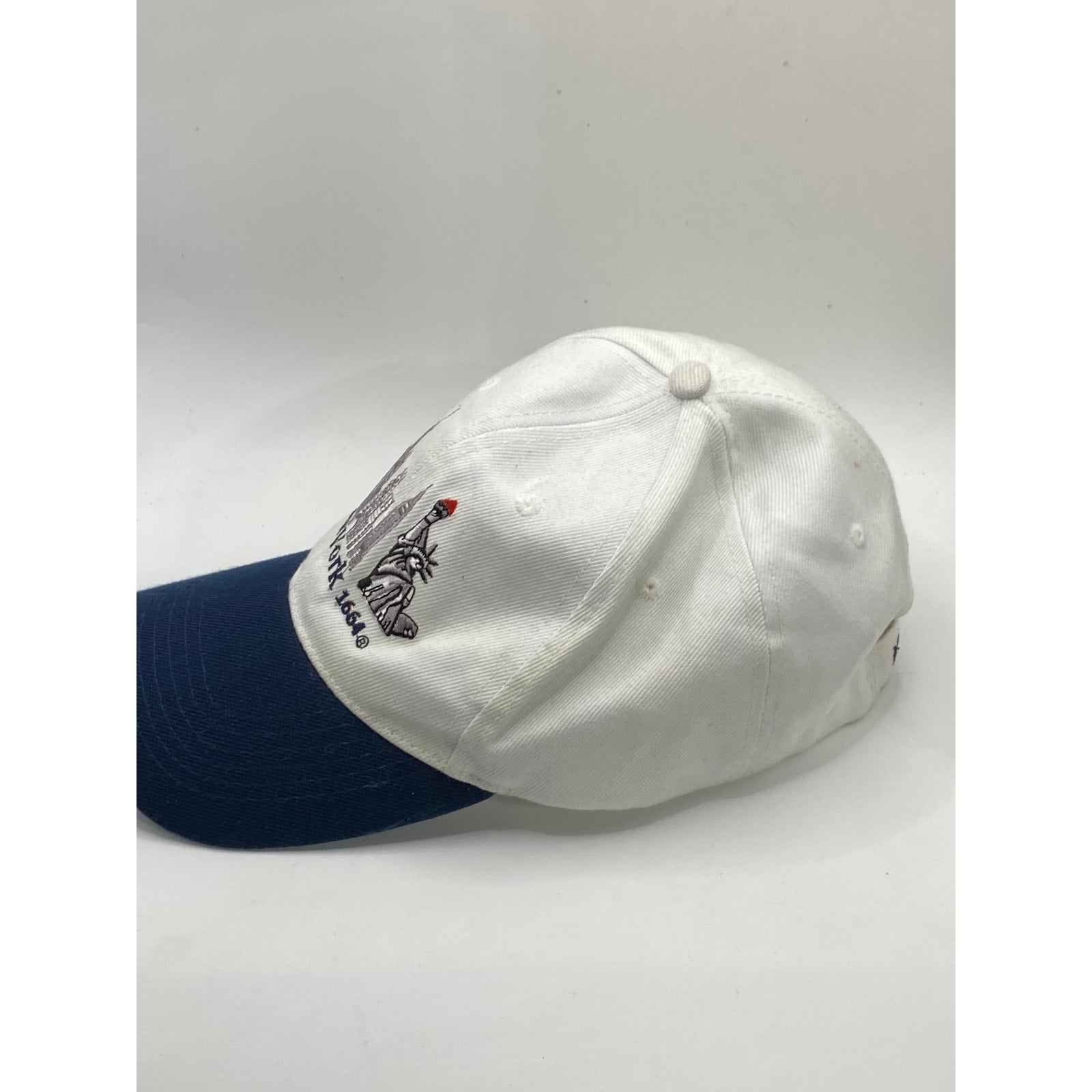 NEW YORK 1664 Unisex Adult White-Navy Embroidered NY City Baseball Cap SZ OS