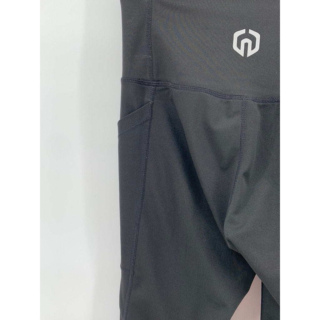 NELEUS Women's Black Solid Active Leggings SZ S