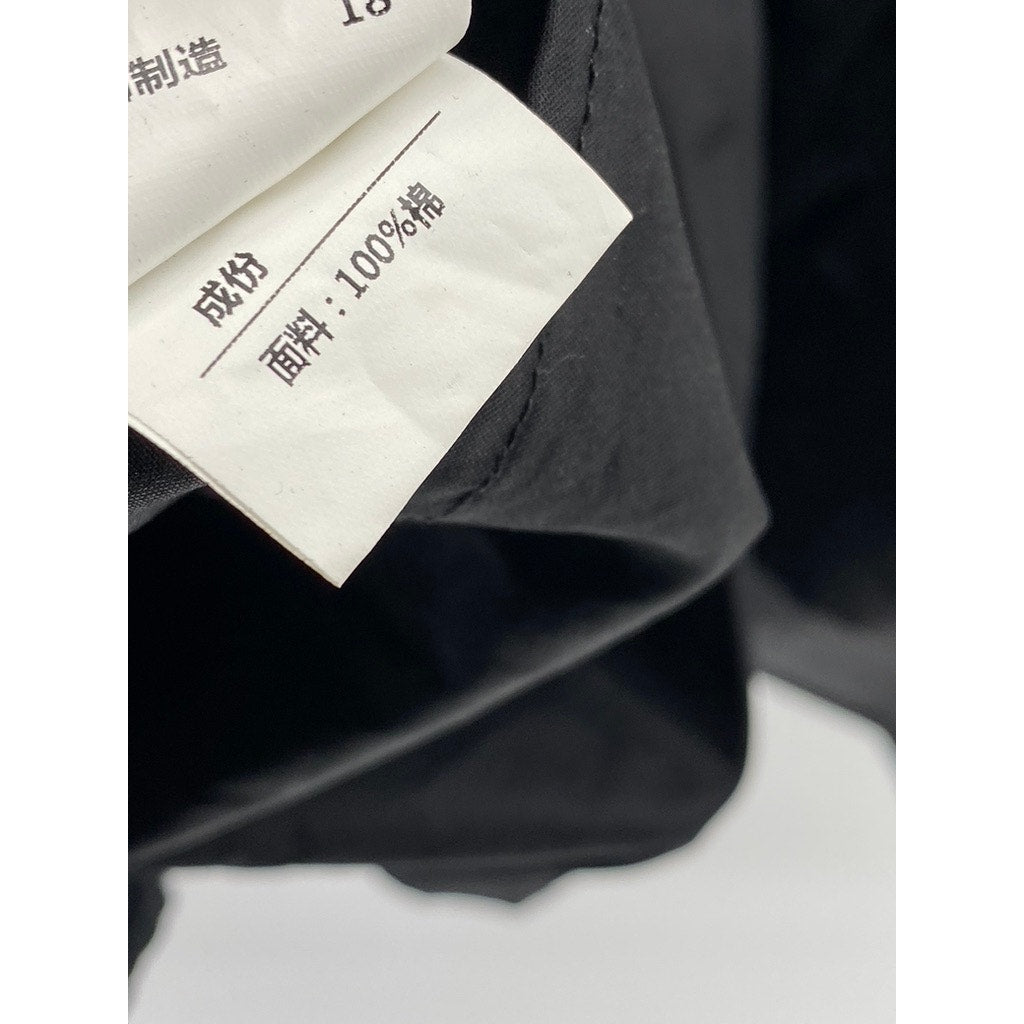 LINYI STUDIO Women's Black Solid Straight-Neck Puff-Sleeve A-Line Mini Dress SZL