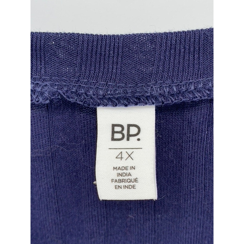 BP. Women's Plus Size Navy Maritime Long Sleeve V-Neck Top SZ 4X