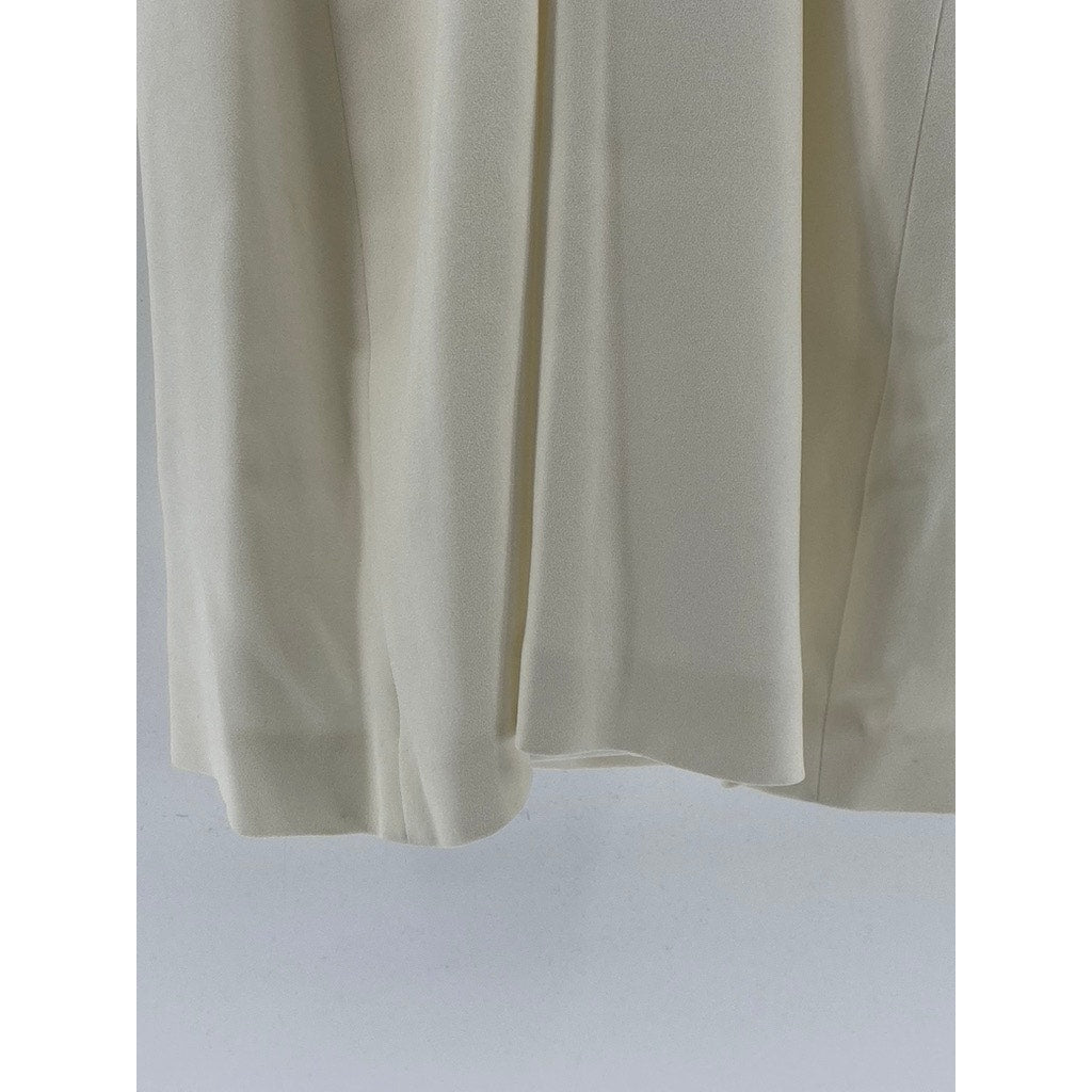 CLUB MONACO Women’s White Irina Ruffle-Sleeve Sheath Knee-Length Dress SZ 2