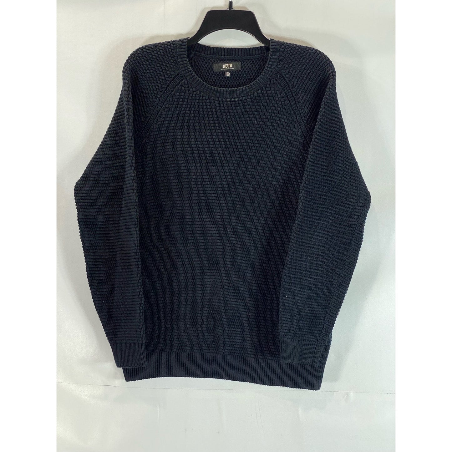 NUEW NEWULANDS TRAAT Men's Black Knit Crewneck Pullover Sweater SZ M