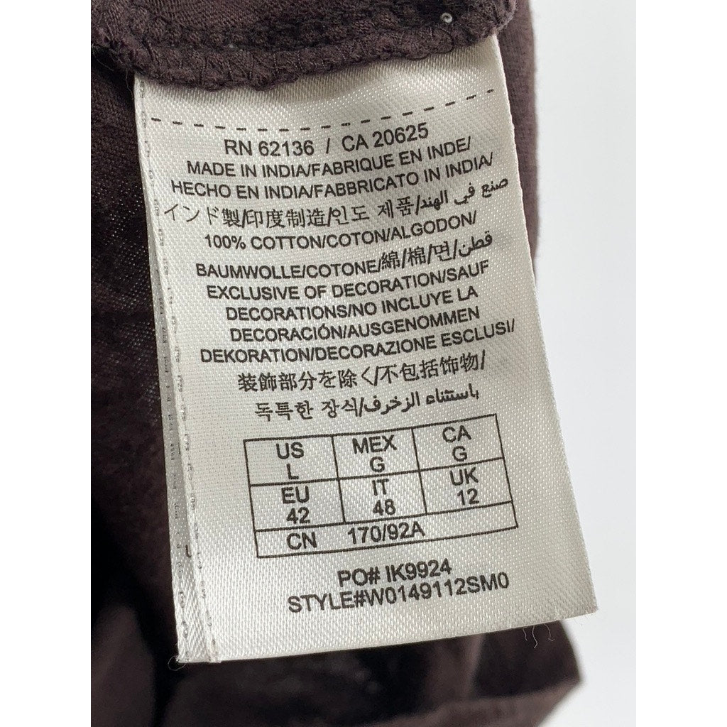GUESS Women's Brown Owbex Graphic Y2k Grunge Beaded Tank SZ L