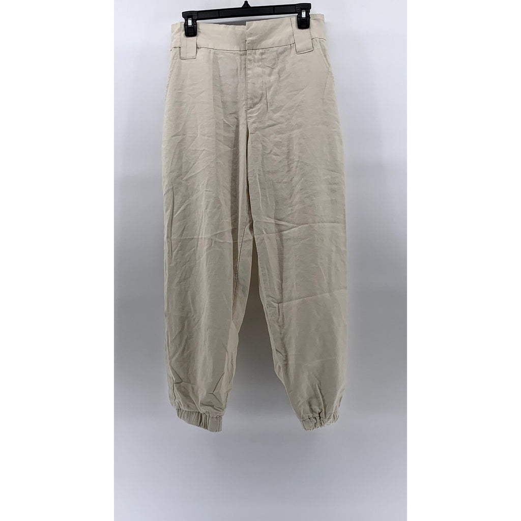 FOREVER 21 Women’s Beige Tapered Leg Casual Trouser Pants SZ L