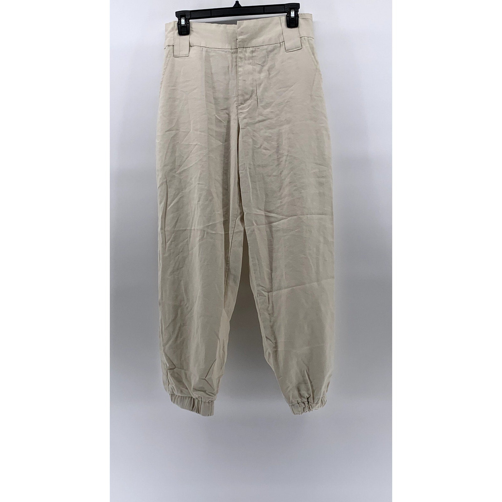 FOREVER 21 Women’s Beige Tapered Leg Casual Trouser Pants SZ L