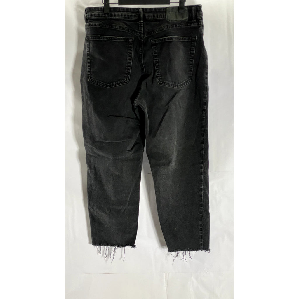 DIVIDED By H&M Women's Black Solid Raw-Hem Skinny-Leg Five-Pocket Jean SZ 12