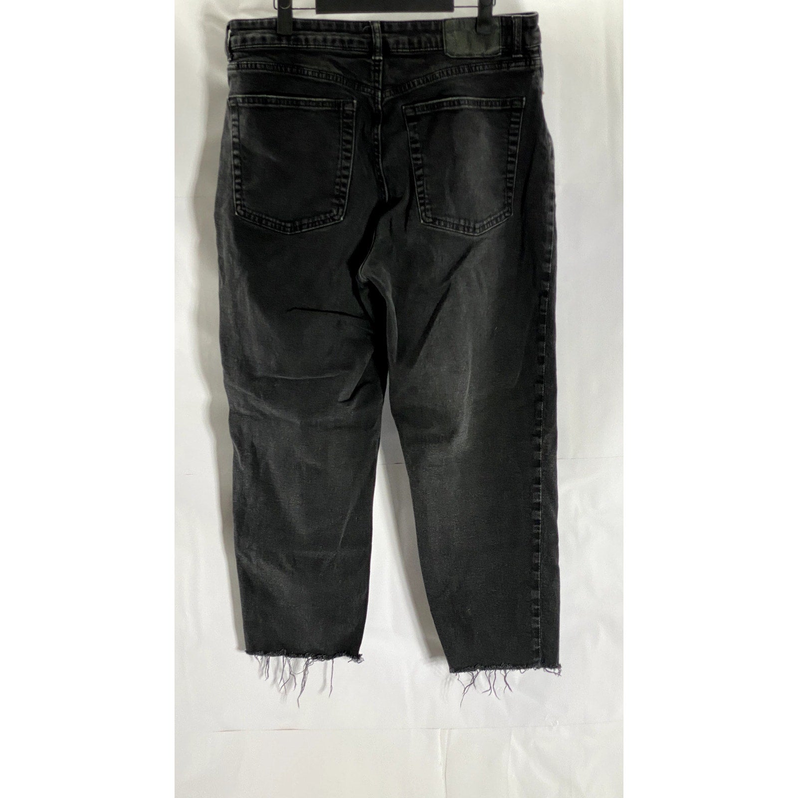 DIVIDED By H&M Women's Black Solid Raw-Hem Skinny-Leg Five-Pocket Jean SZ 12